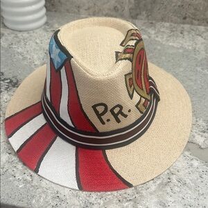 NEW PR Colorful Straw Hat with Flag Design